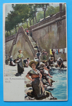 Litho Ansichtskarte AK Nice Nizza 1900 Les Blanchimisseuses Laveuses  Frankreich France 06 Alpes Maritimes